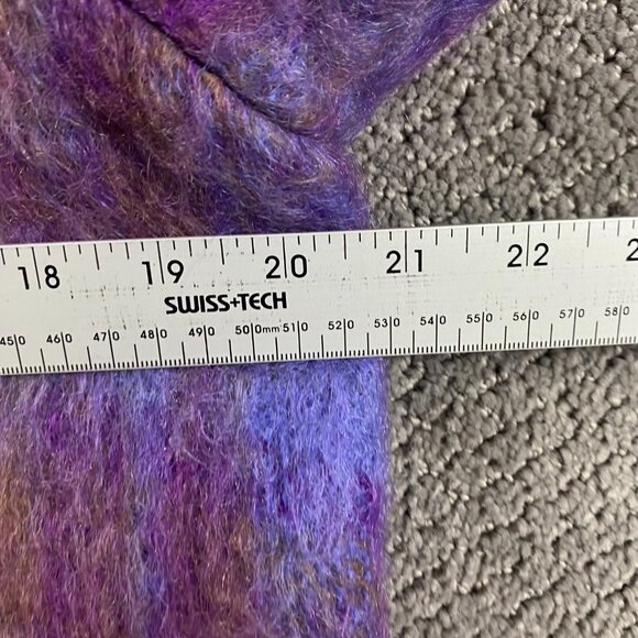 Vintage Donegal Design Ireland Mohair Blend Coat Jacket Women's Size 12 Purple - Picture 12 of 13